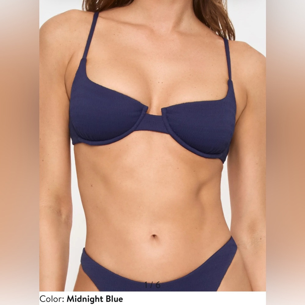 L*Space Deep Blue Bikini Top AND Bottom